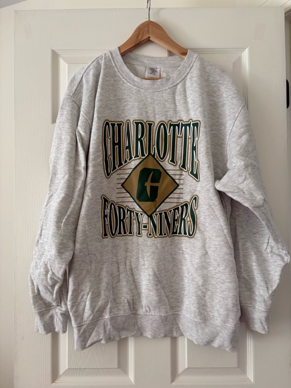 UNC Charlotte Light Heather Gray Crewneck Sweatshirt